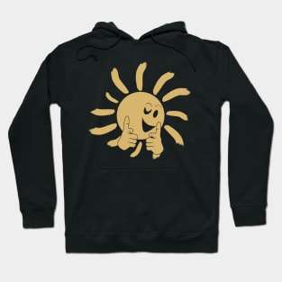 Cheerful sun (golden print) Hoodie